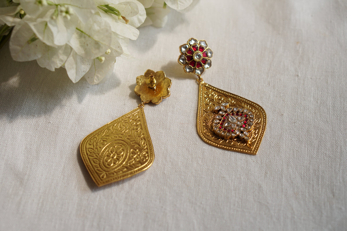 Kundan Earrings (1-5581)(R)