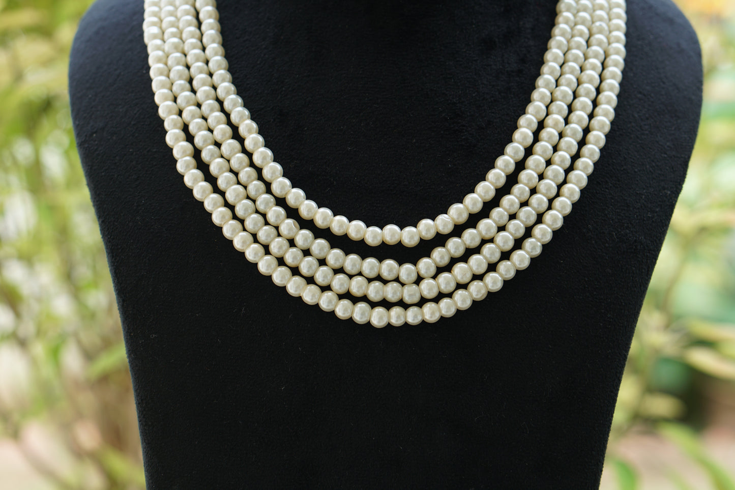 4 Line Pearl Necklace (4-9432)(F)