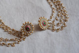 Kundan Earrings With Ear Chain (1-4965)(K)