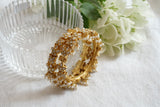 Kundan Openable bangle (3-388)(R)(Size 2’4-2'6)(preorder)