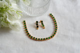 Green Stone Kundan Necklace (4-9491)(EX)