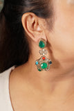 Mint Stone Polki Earrings (1-4852)(B)