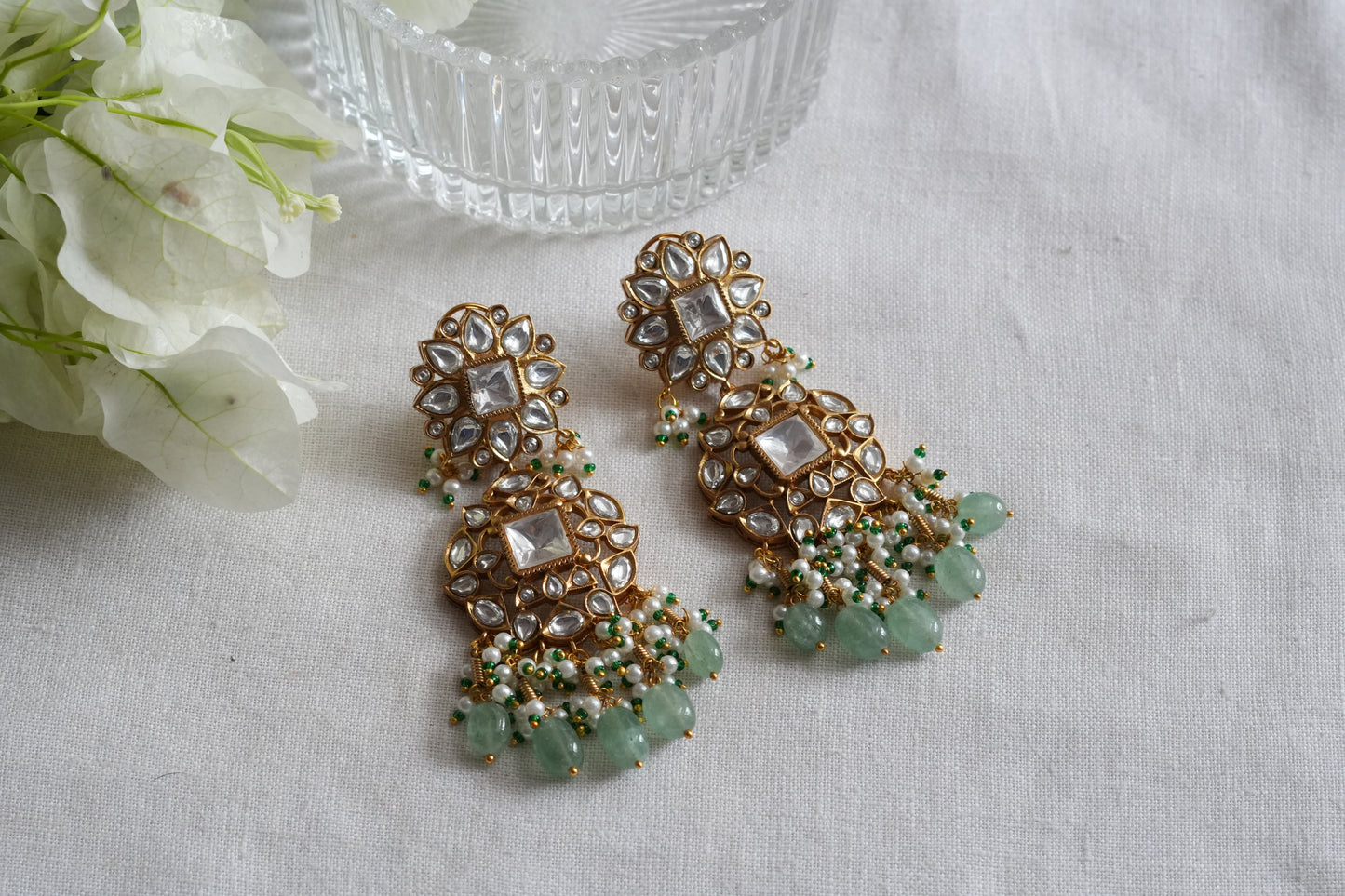 Polki  Earrings (1-5450)(B)