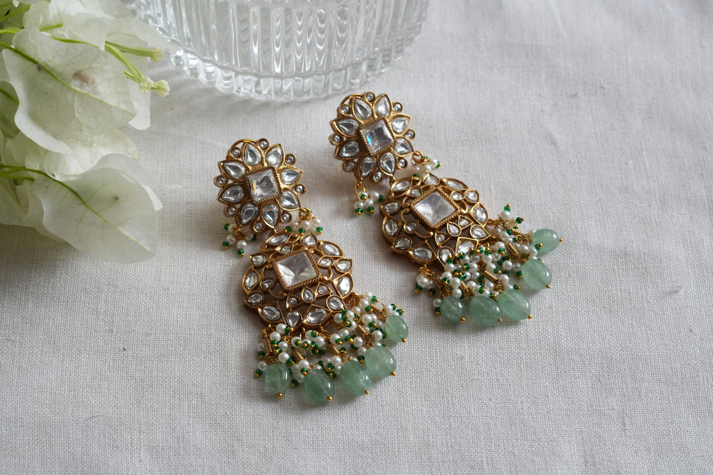 Polki  Earrings (1-5450)(B)