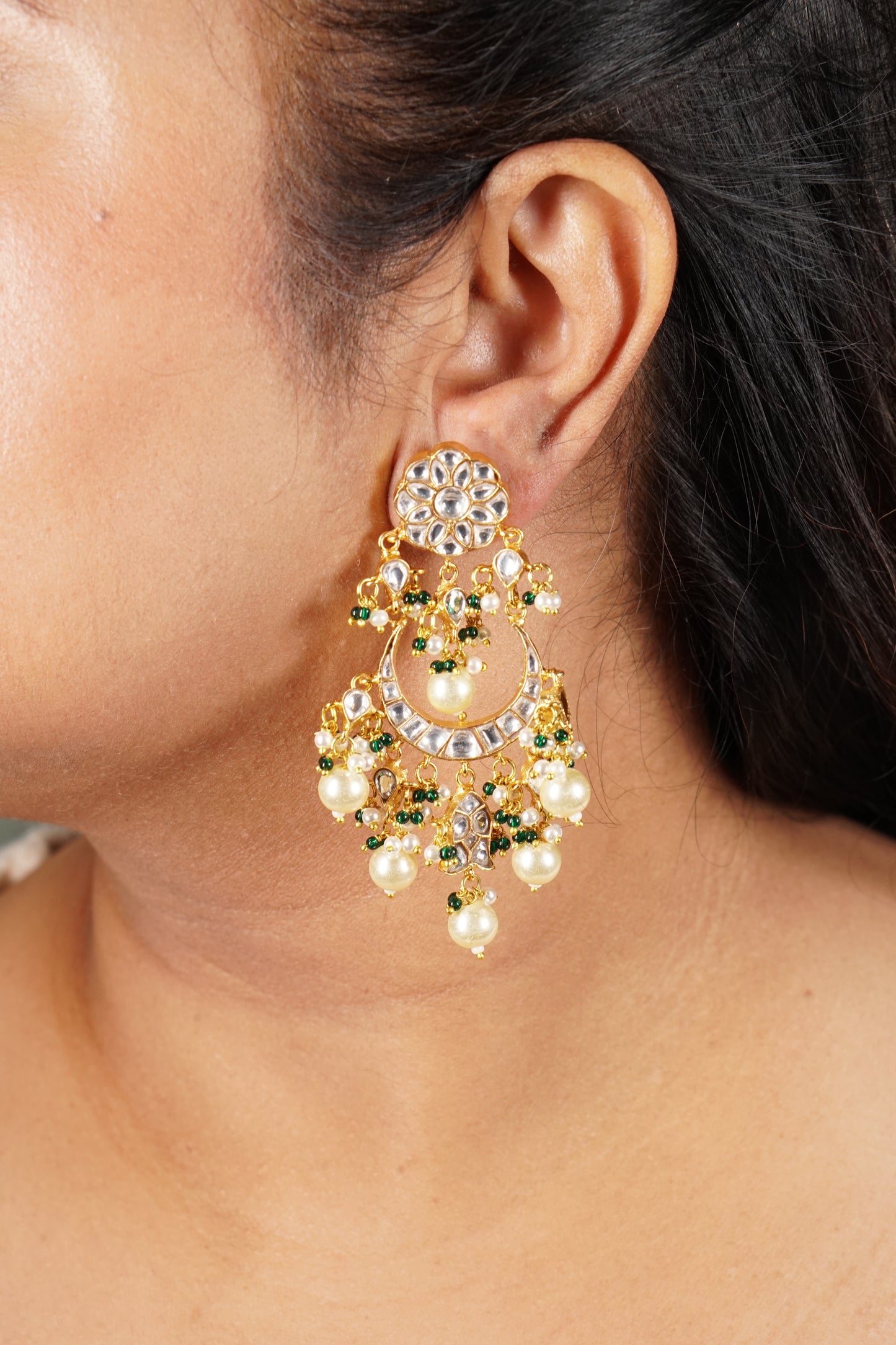 Kundan Earrings (1-4834)(R)