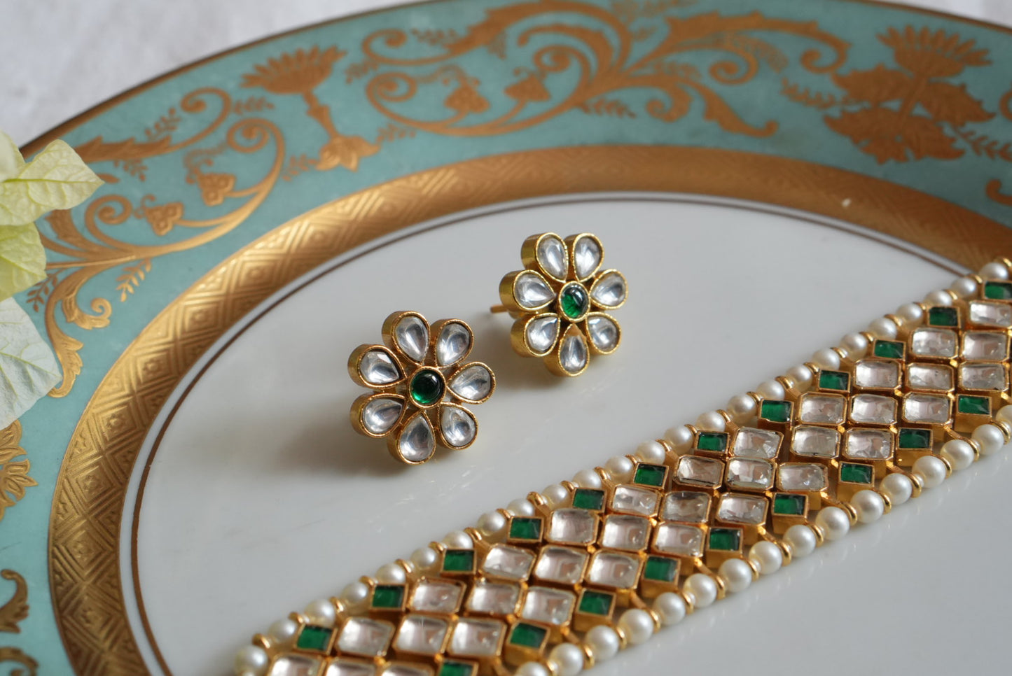 Kundan choker Set (4-8943)(R) - JEWELSTYLE
