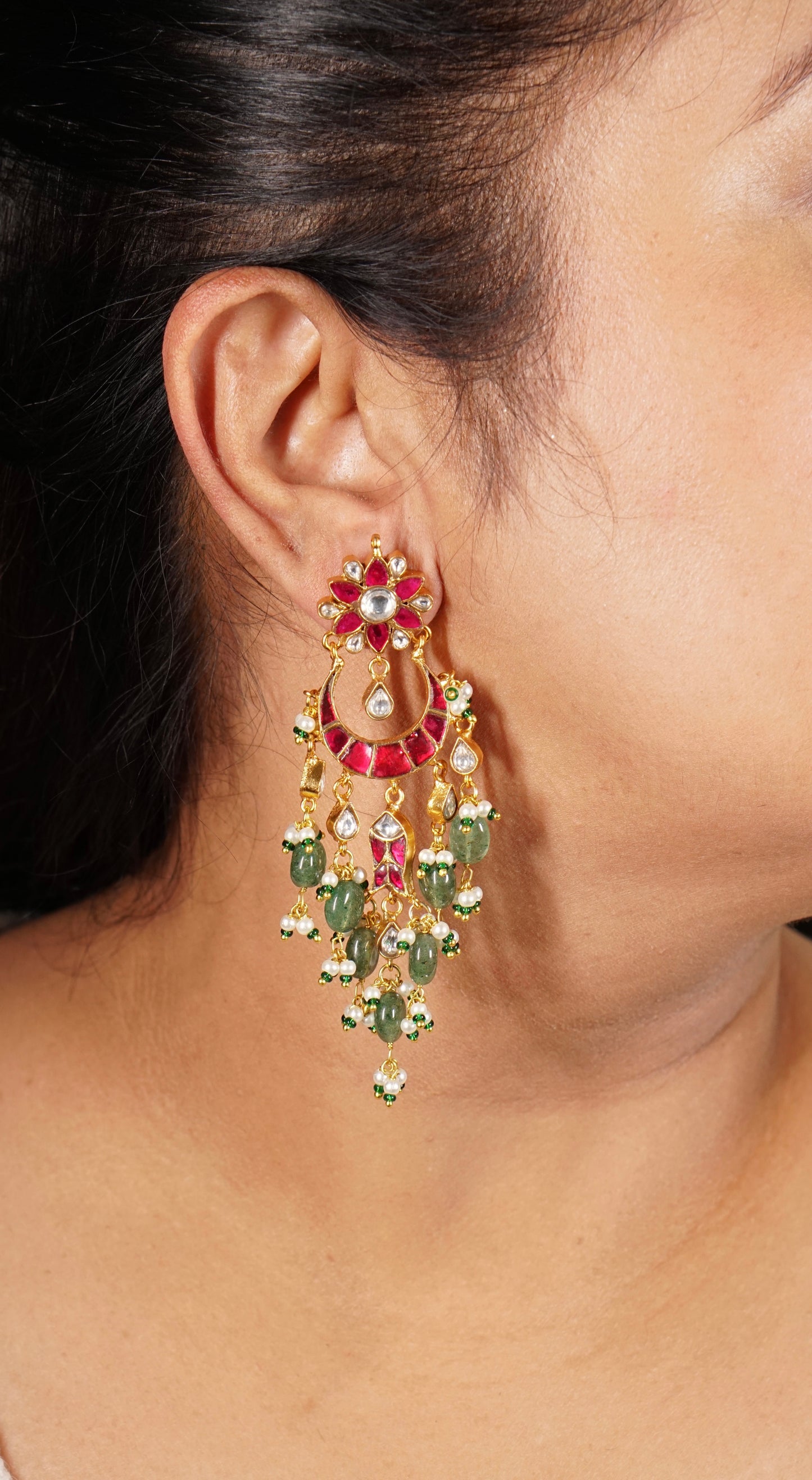 Kundan Earrings (1-4829)(R)