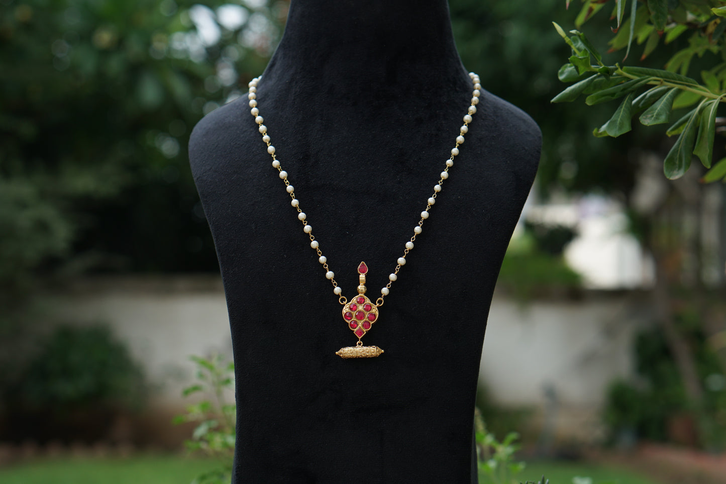 Kundan Beads Pendant (4-9434)