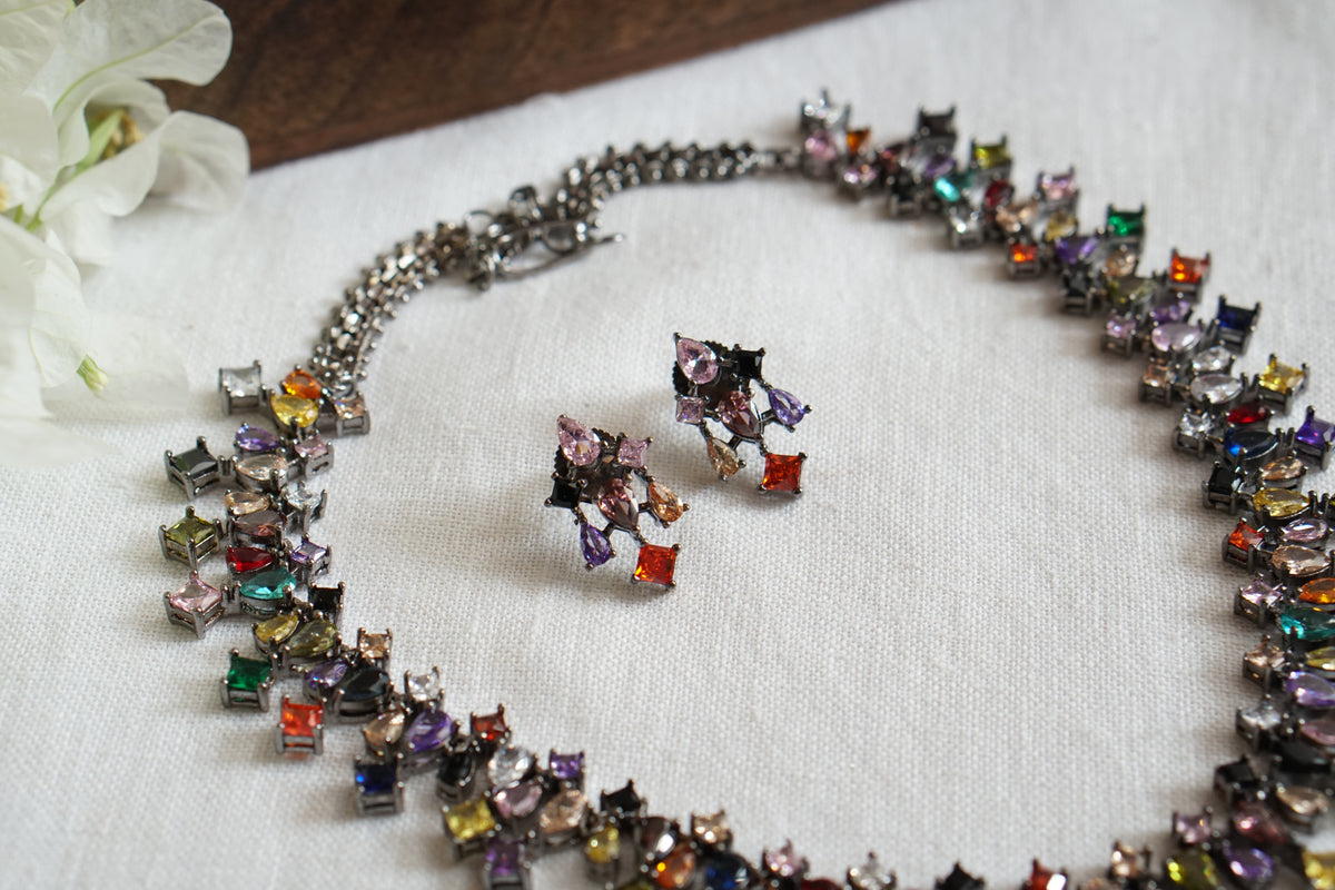 AD Necklace Set (4-9787)(B)