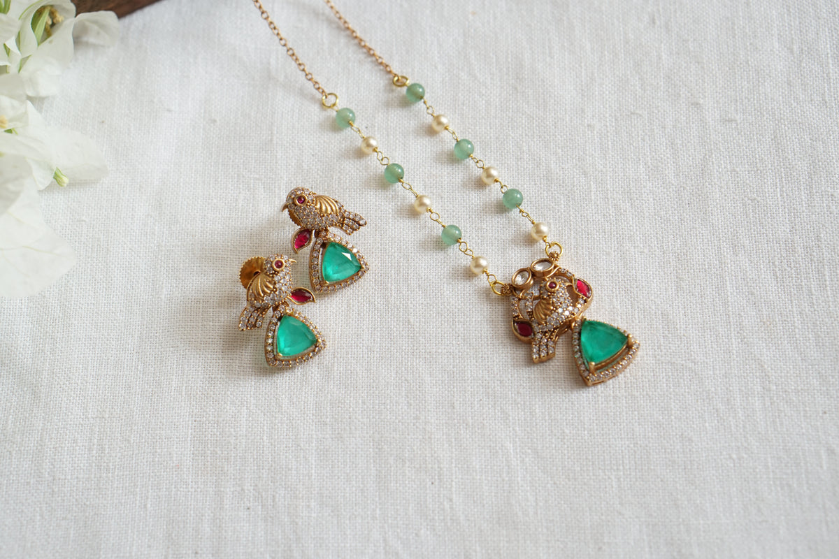 Polki Pendant Set (4-9776)(B)