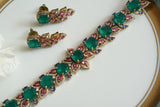 Green Stone Polki Choker Set (4-9781)(B)