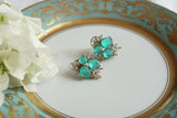 Light Green Stone Polki Studs (1-5593)(B)