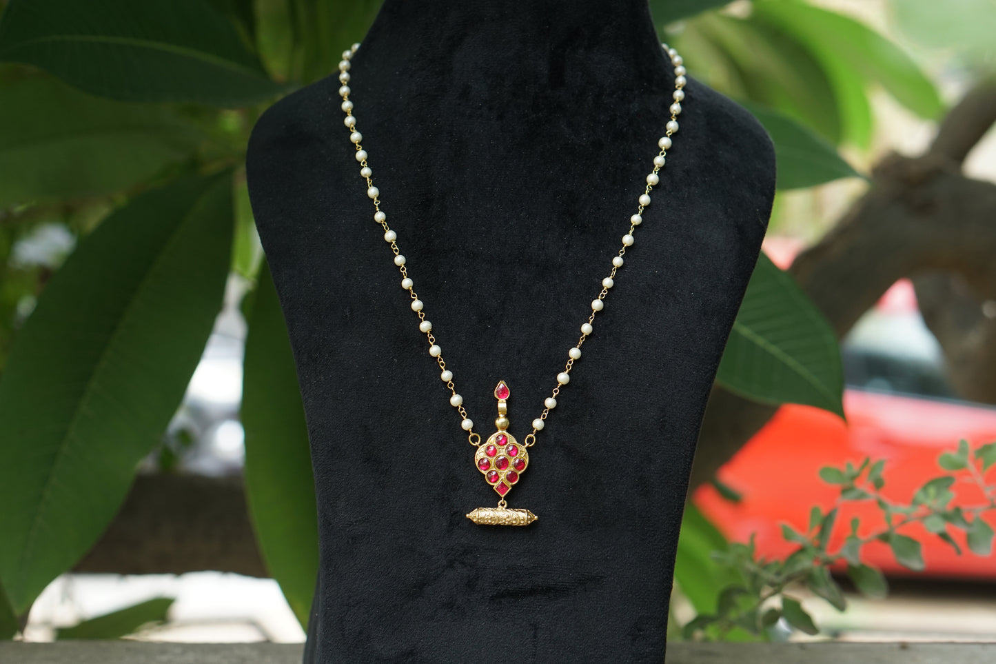 Kundan Beads Pendant (4-9434)