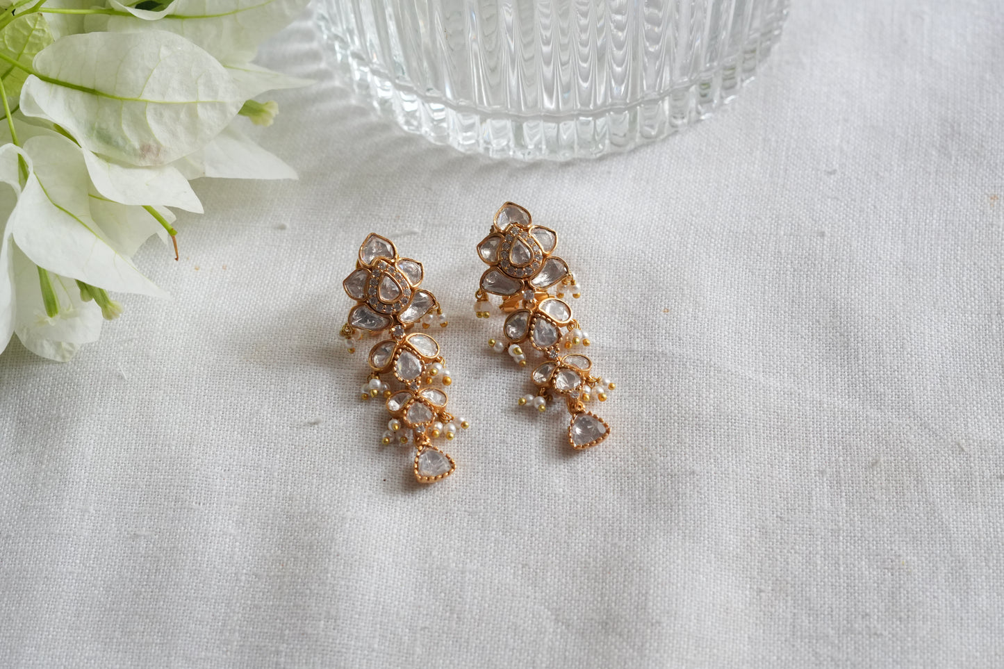 Mossainite Polki earrings(1-5457)(SR)