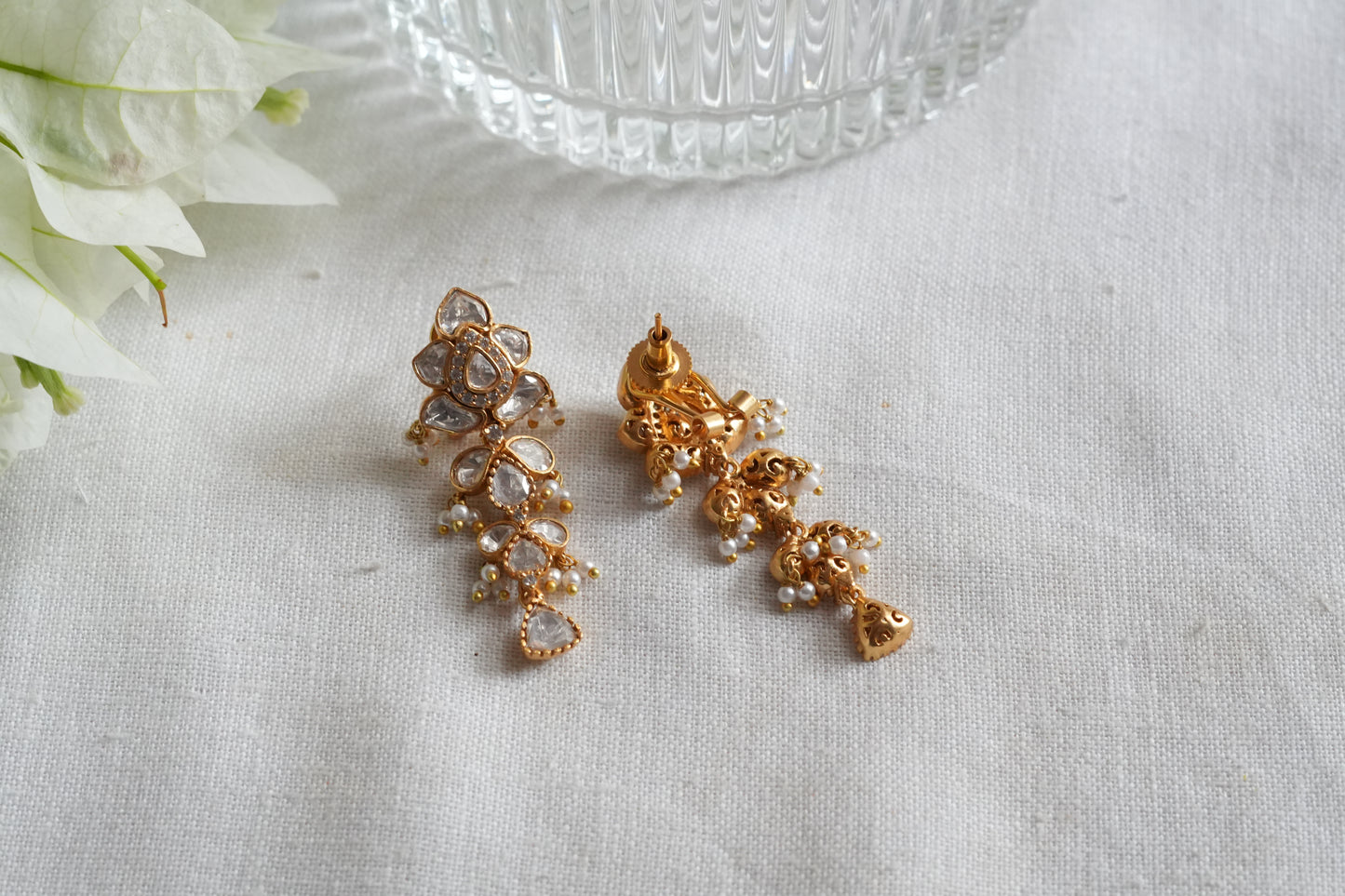 Mossainite Polki earrings(1-5457)(SR)