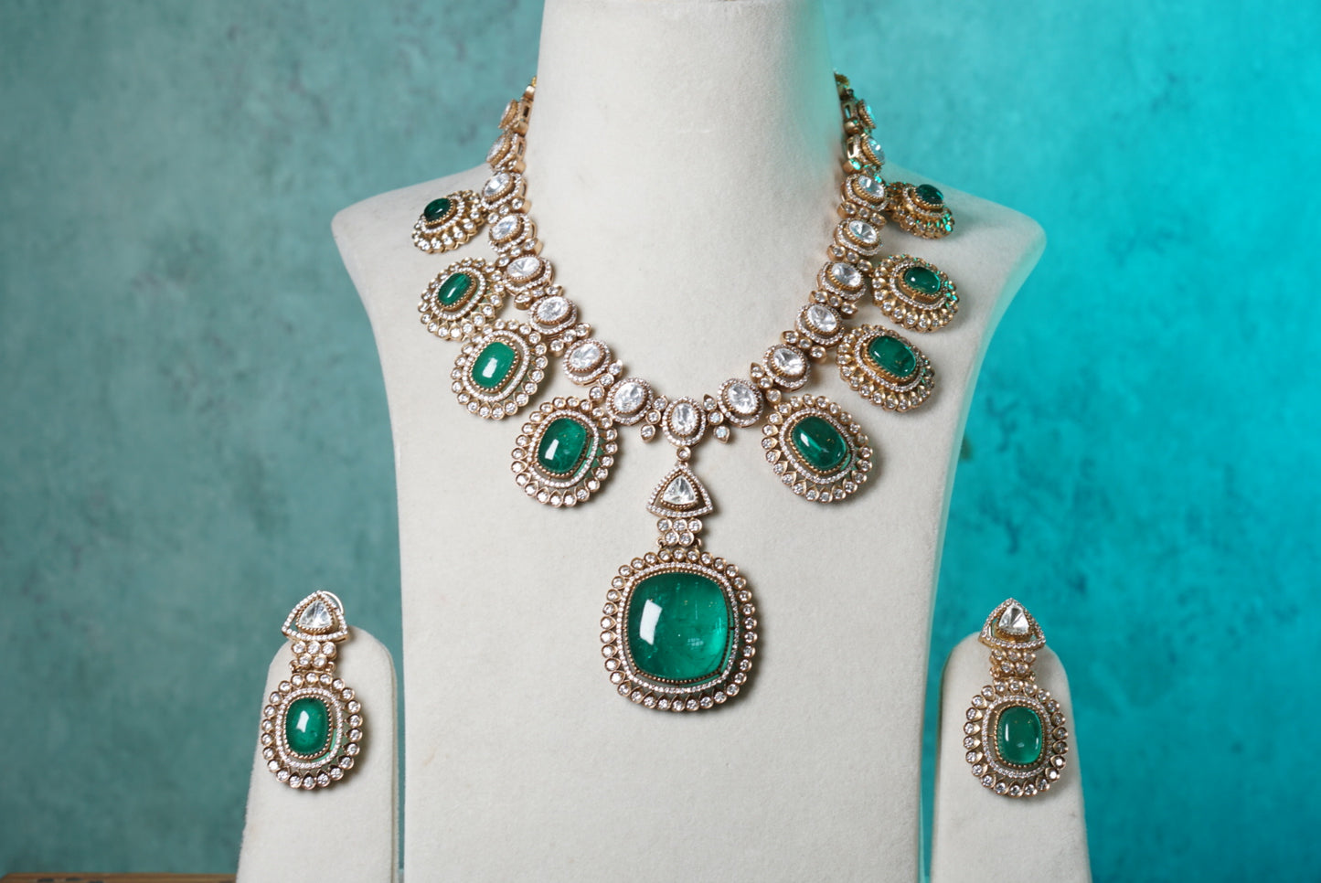 POLKI  necklace set (4-7981)(B)(MADE ON ORDER IN 20DAYS)
