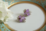 Purple Stone Polki Studs (1-5594)(B)