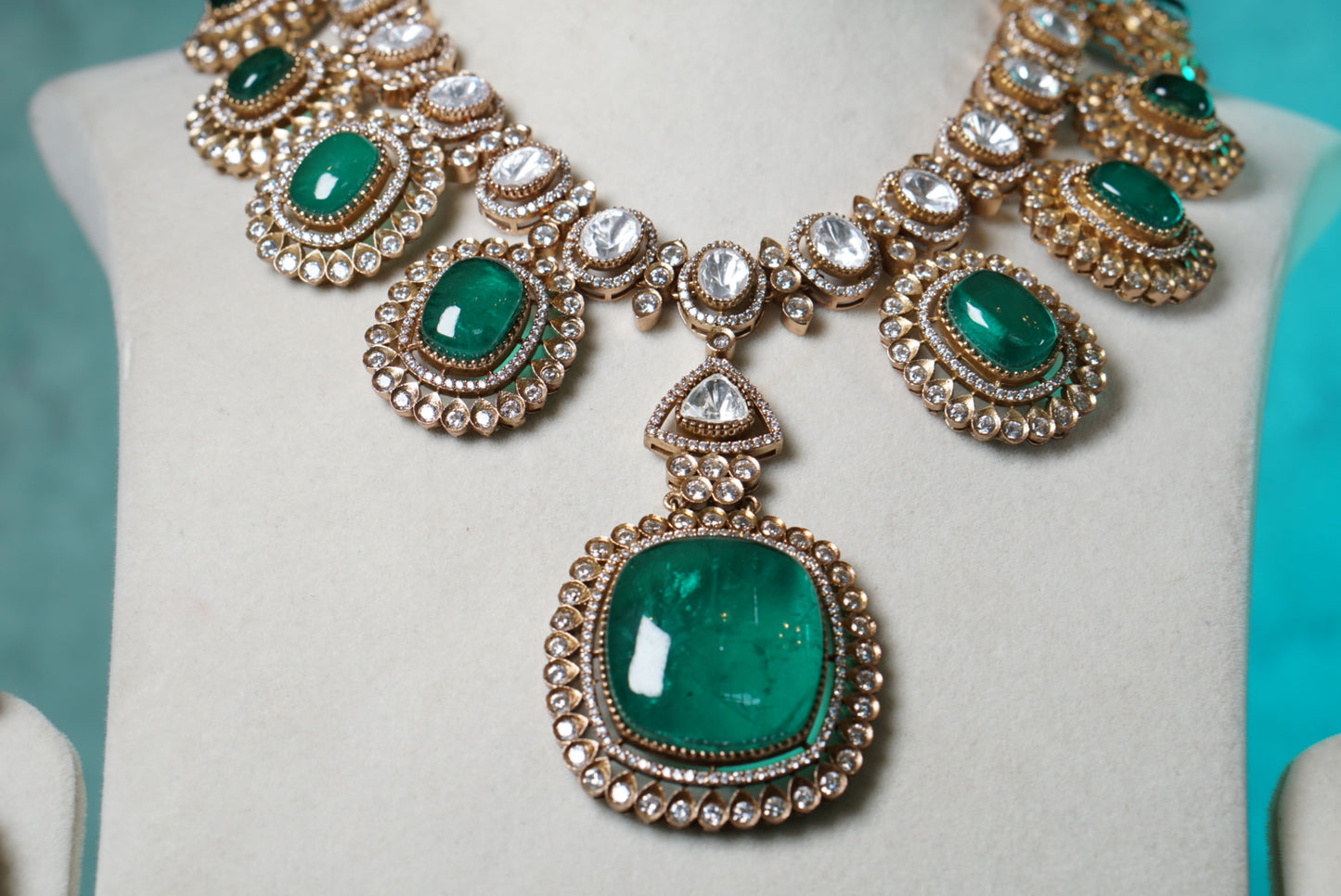 POLKI  necklace set (4-7981)(B)(MADE ON ORDER IN 20DAYS)