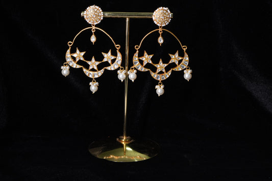 Kundan Earrings (1-4990)(R) - JEWELSTYLE