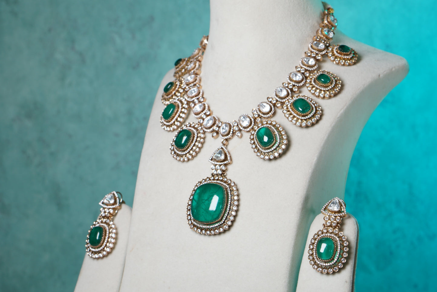POLKI  necklace set (4-7981)(B)(MADE ON ORDER IN 20DAYS)