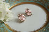 Pink Stone Polki Studs (1-5596)(B)
