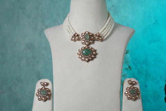 POLKI  necklace set (4-7980)(B)