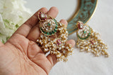 Multi Stone Polki Earrings (1-5605)(B)