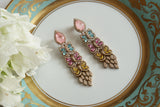 Multi Stone Polki Earrings (1-5598)(B)