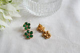 Green Stone Polki earrings(1-5455)(SR)
