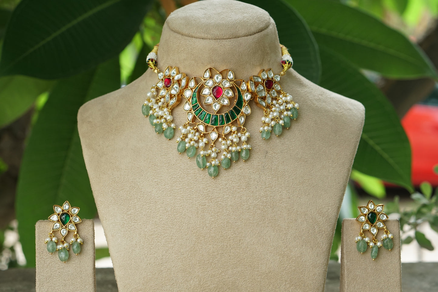 Kundan Choker Set (4-9436)(R)