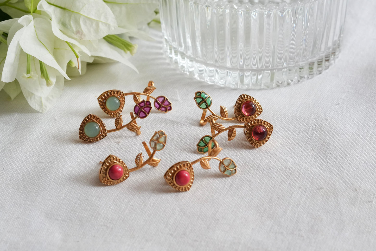 Polki earcuff earrings(1-5458)(SR)
