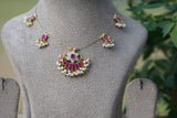 Invisible kundan necklace (4-7837)(Ak)