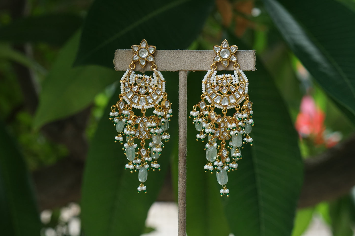 Kundan  Earrings (1-5403)(R)