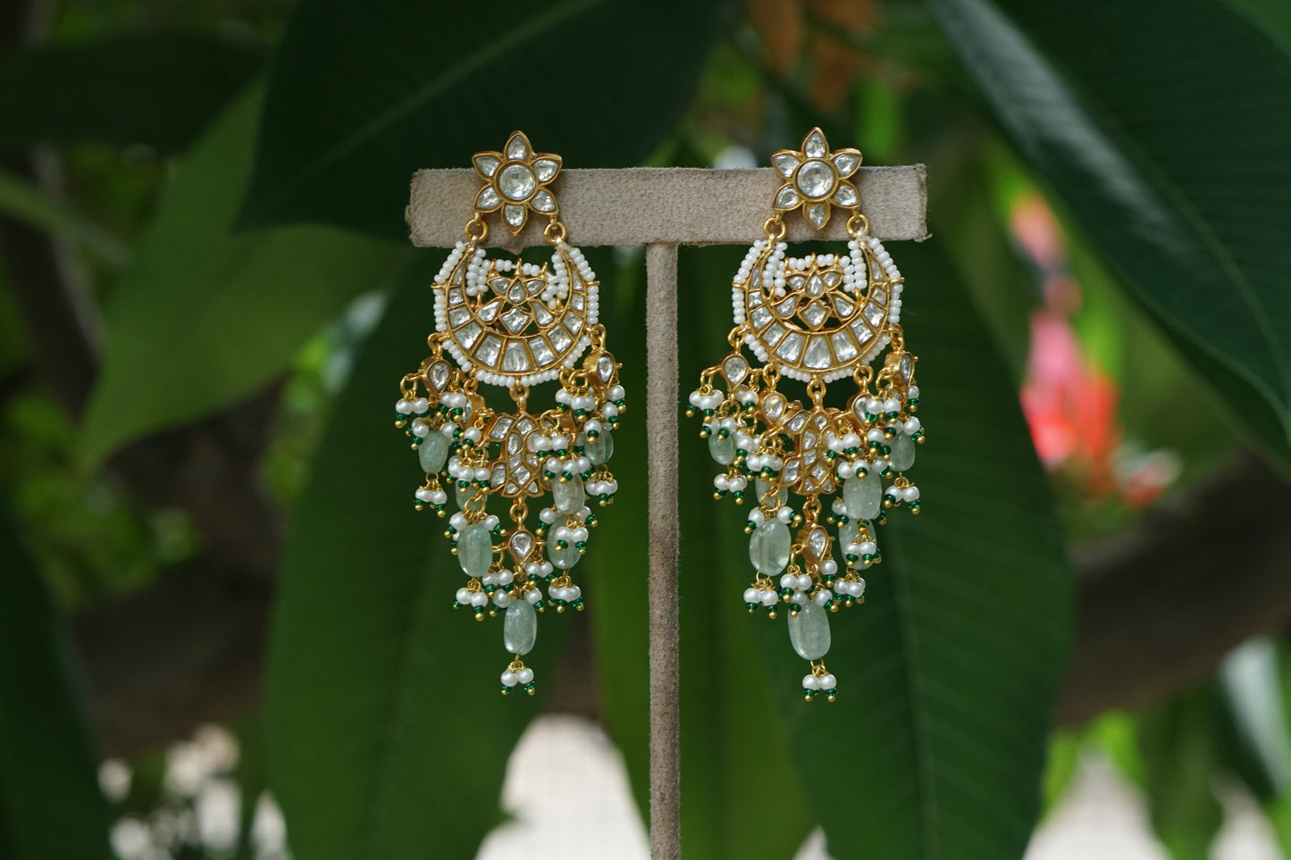 Kundan  Earrings (1-5403)(R)