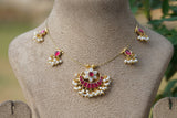 Invisible kundan necklace (4-7837)(Ak)