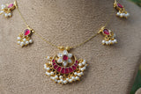 Invisible kundan necklace (4-7837)(Ak)