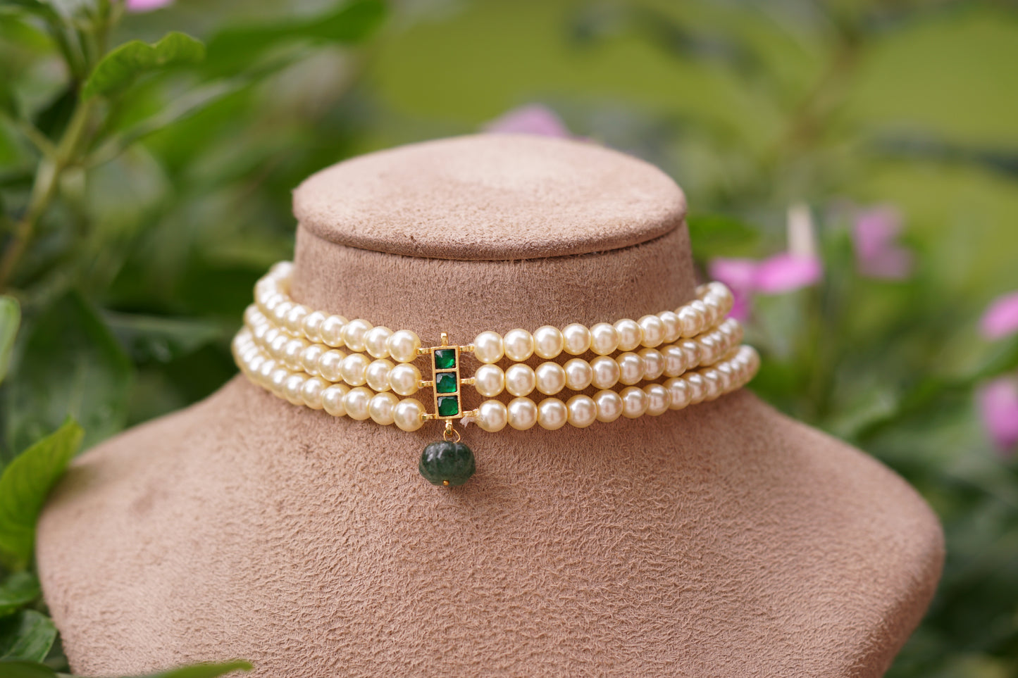 Green stone kundan Choker (4-8204)