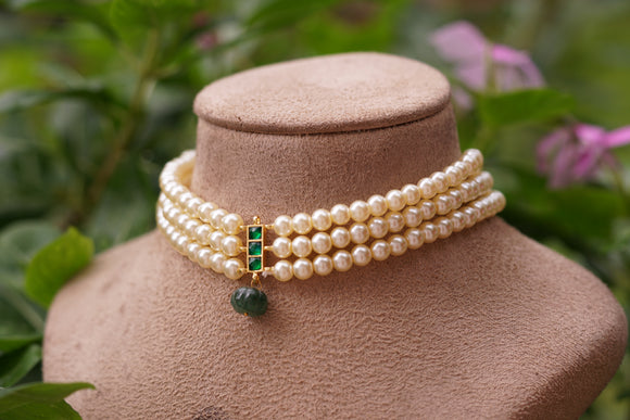 Green stone kundan Choker (4-8204)