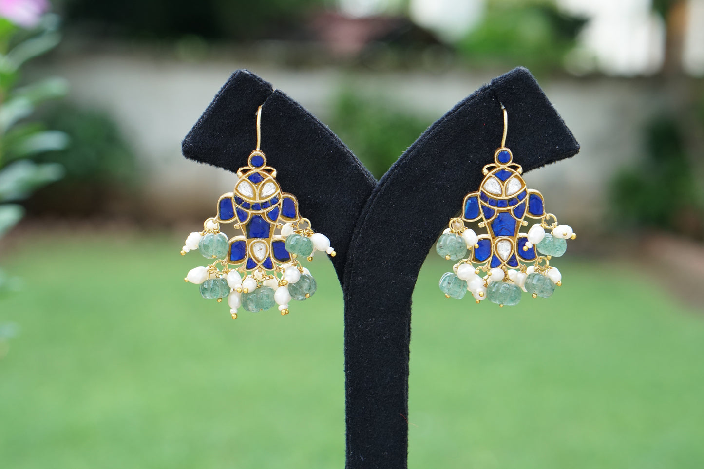 Kundan Fish Earrings (1-5402)(R)