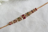 Multistone kundan bracelet (3-516)(SR)