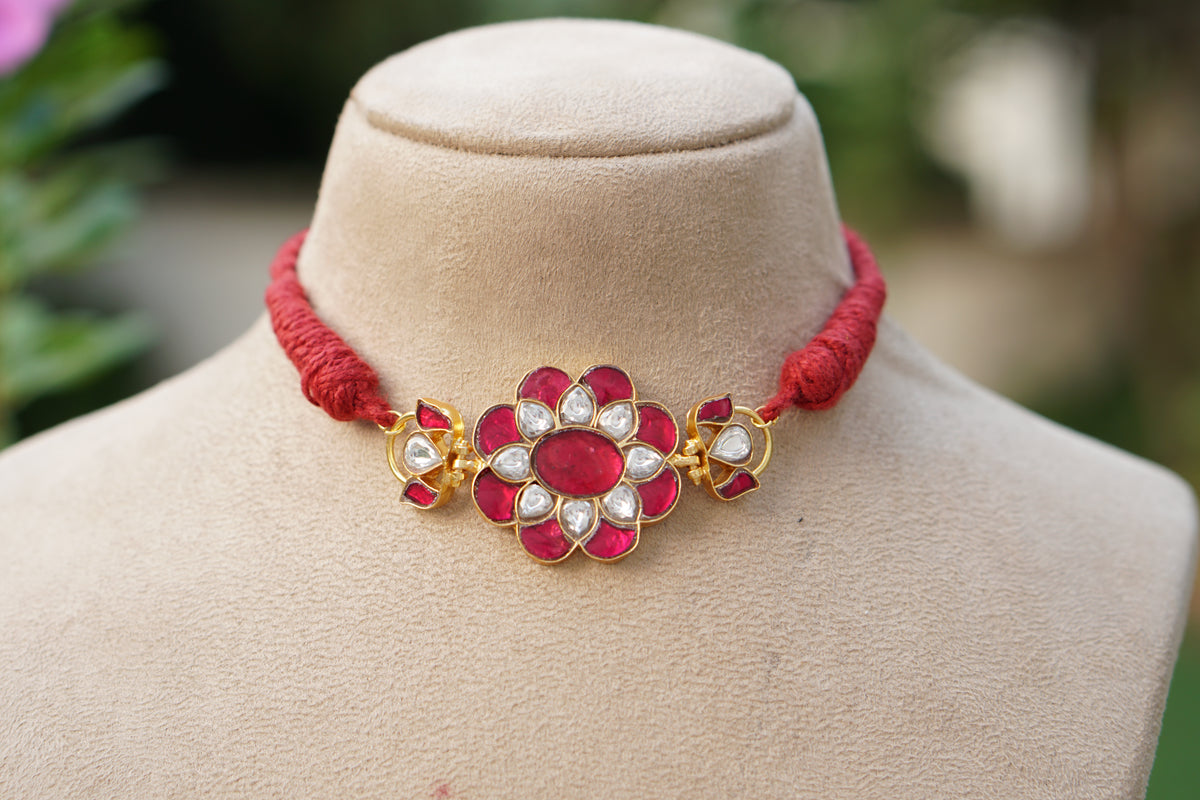 Kundan Choker Set (4-9734)(R)