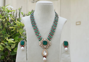 Polki Necklace set (4-7994)(B)