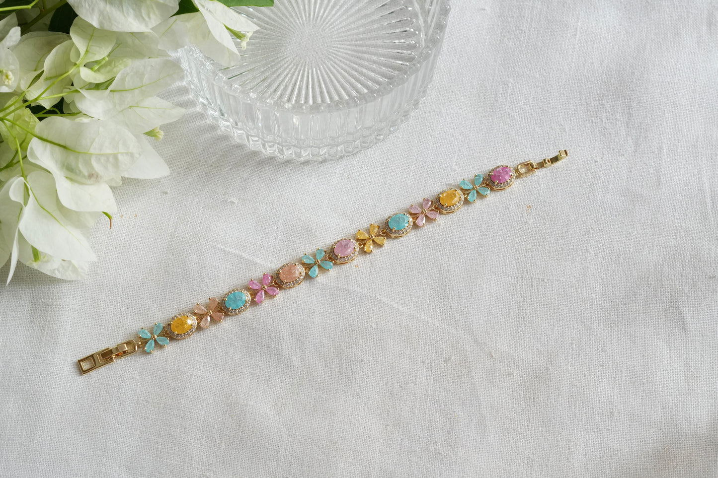 Multi Stone Ad Bracelet (3-495)(L)
