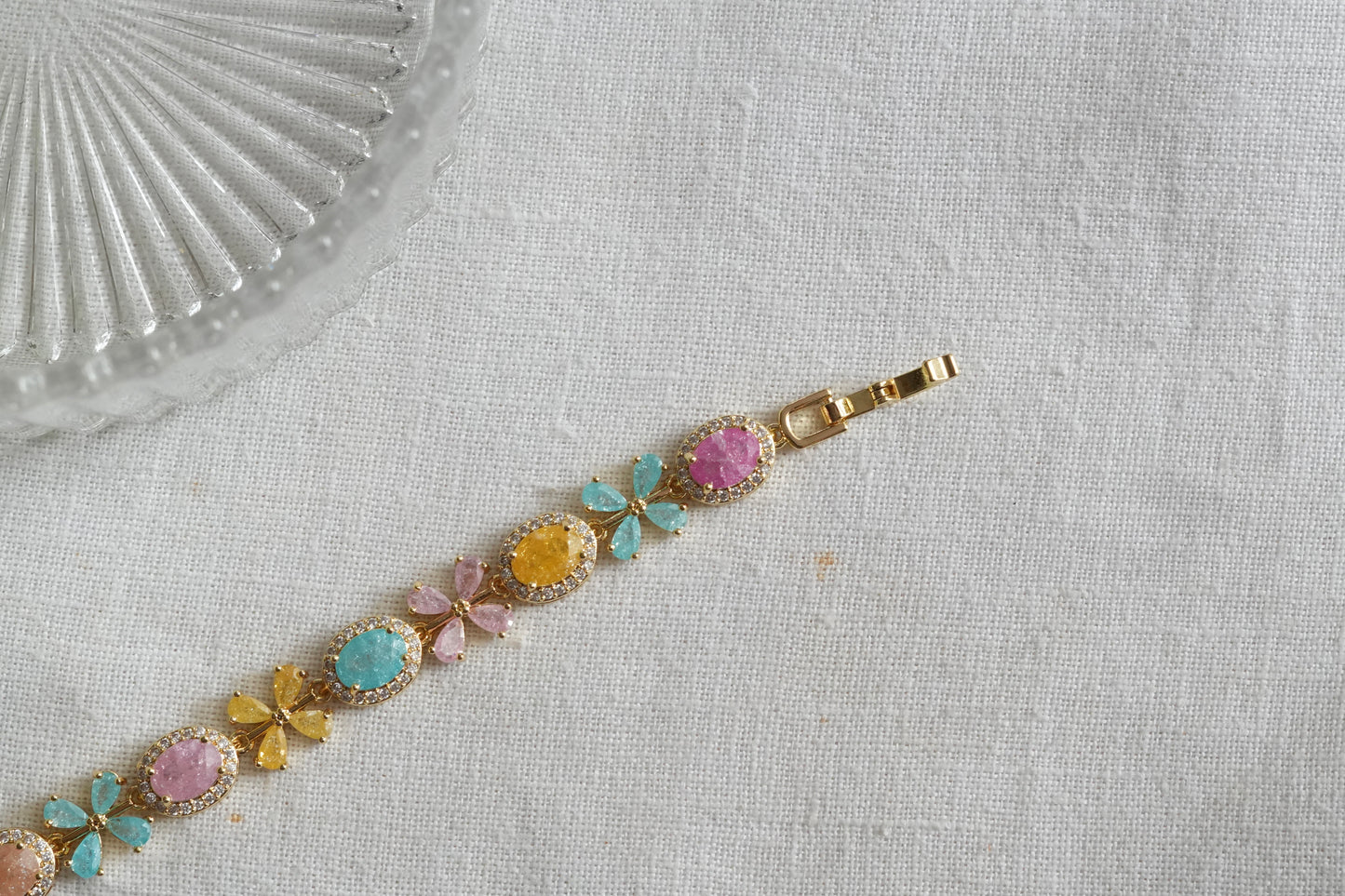 Multi Stone Ad Bracelet (3-495)(L)