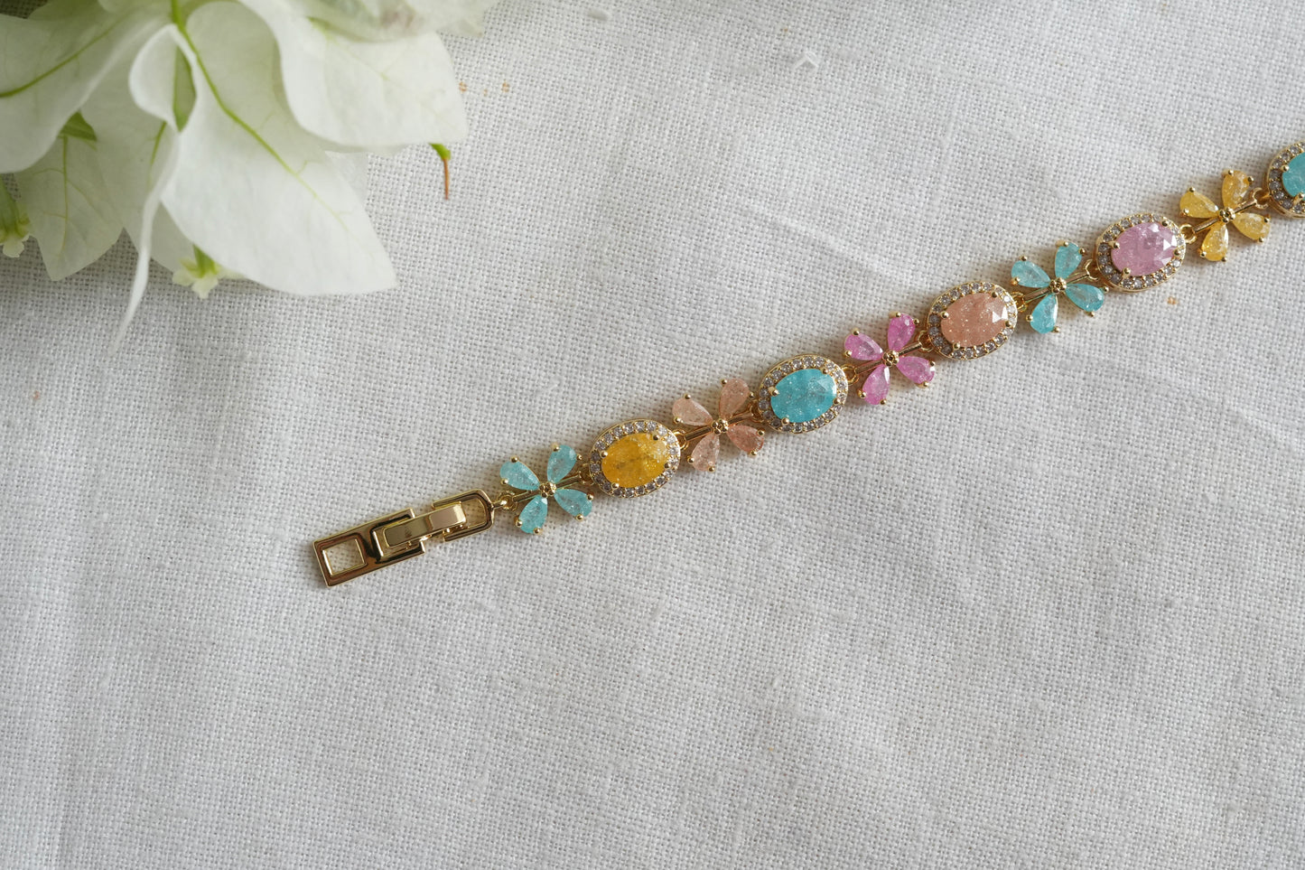 Multi Stone Ad Bracelet (3-495)(L)