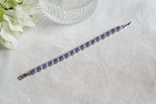 Amythest Stone Ad Bracelet (3-496)(L)