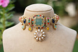 Polki Choker Set (4-9735)(B)