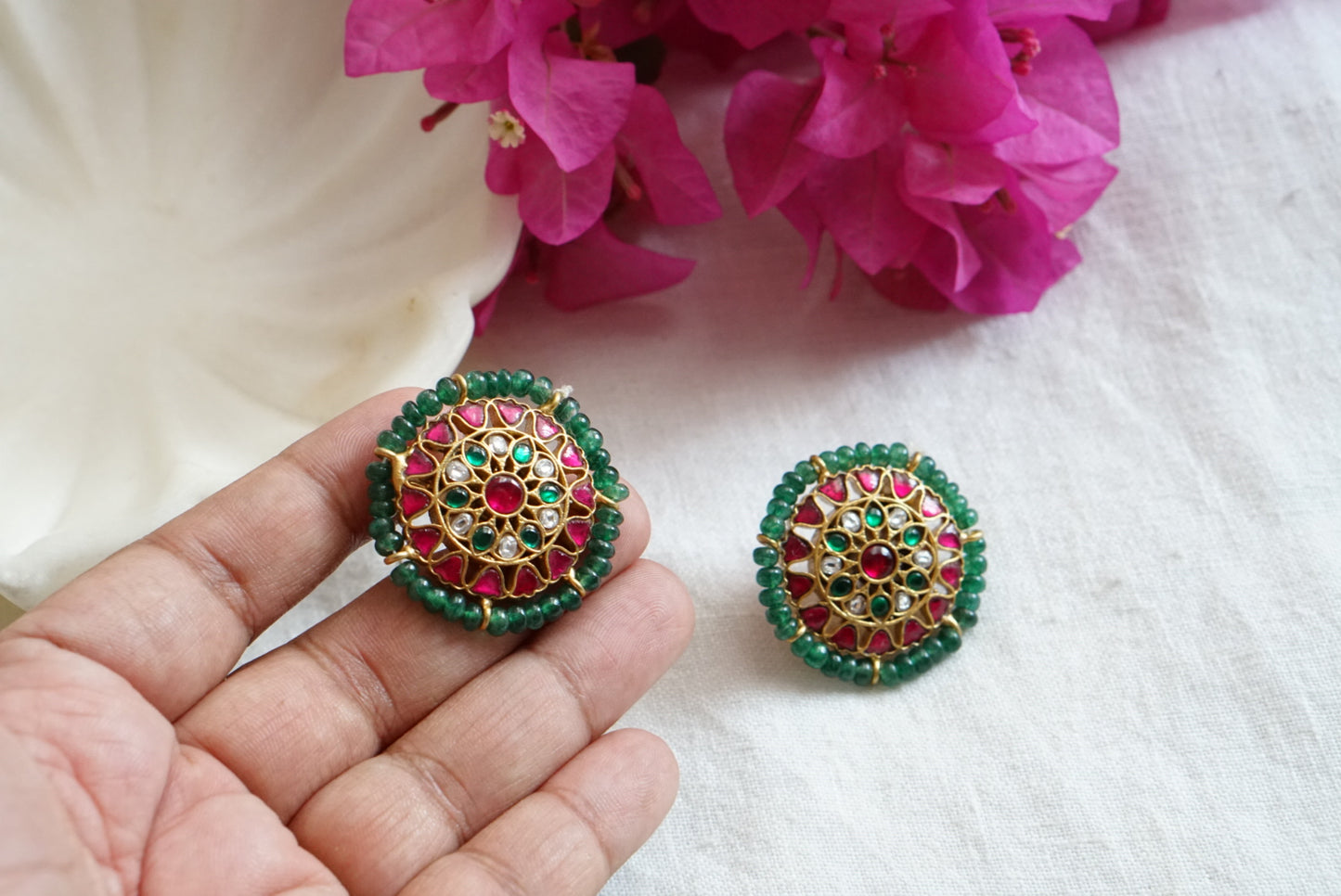 Kundan  Studs earring (1-3994)(K)(PREORDER)