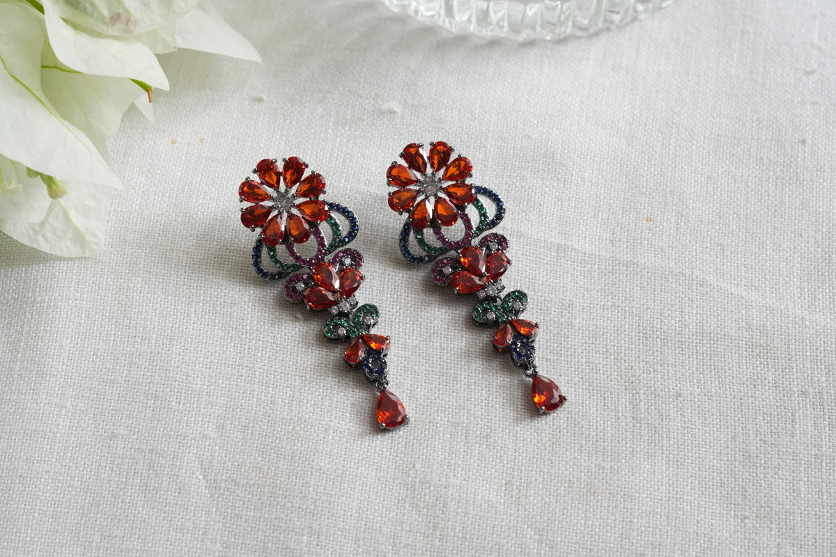 Multi Stone earrings(1-5429)(EX)