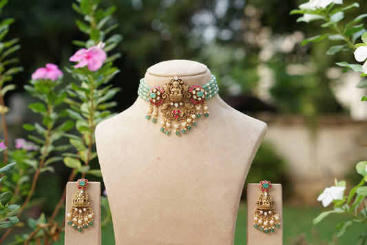 Kundan Choker Set (4-9737)(B)